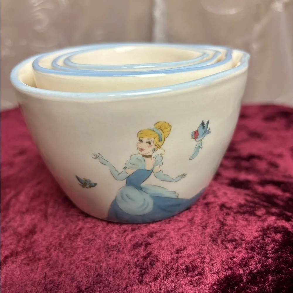 Rae Dunn Disney Princess  ceramic Measuring  Cups (4)